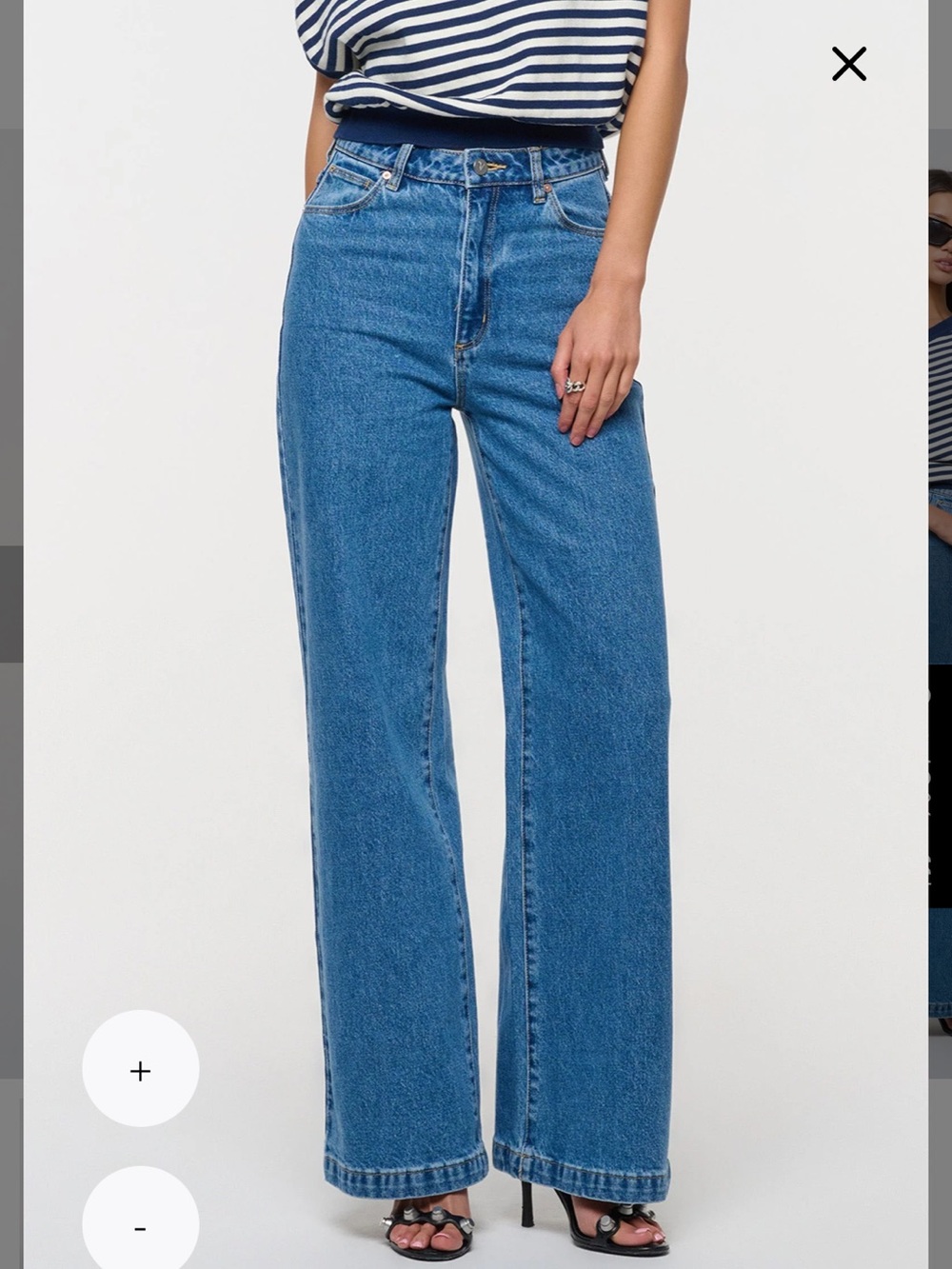 ABrand organic cotton High-Rise Wide Leg Jeans - Women